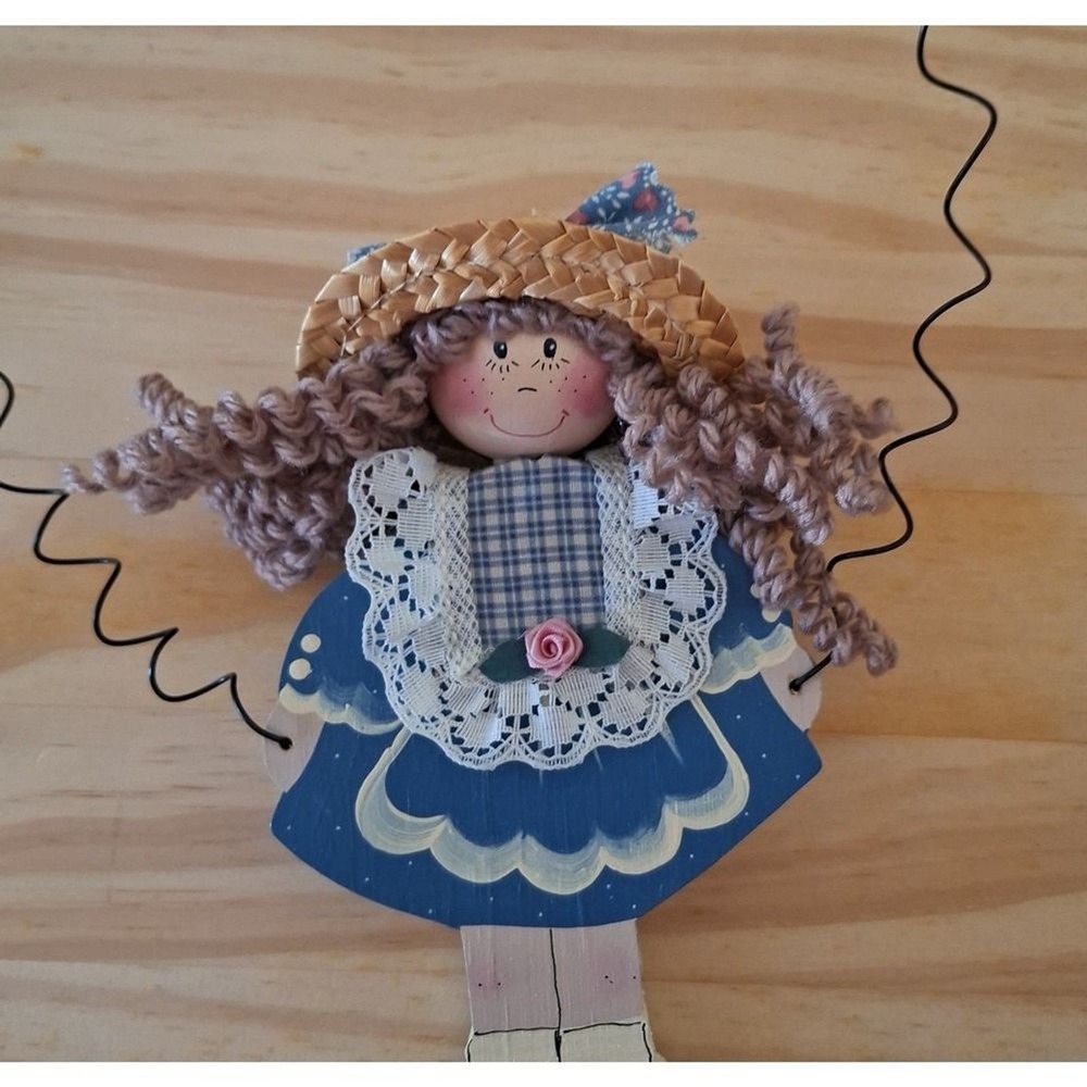 Turlis Originals Wall Hanging OS Unisex Blue Good Wooden Folk Art Girl Sun